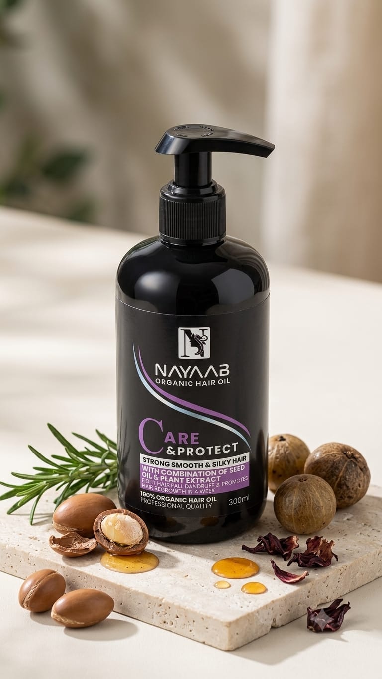 NAYAAB Organic Hair Oil – Care & Protect (300ml)